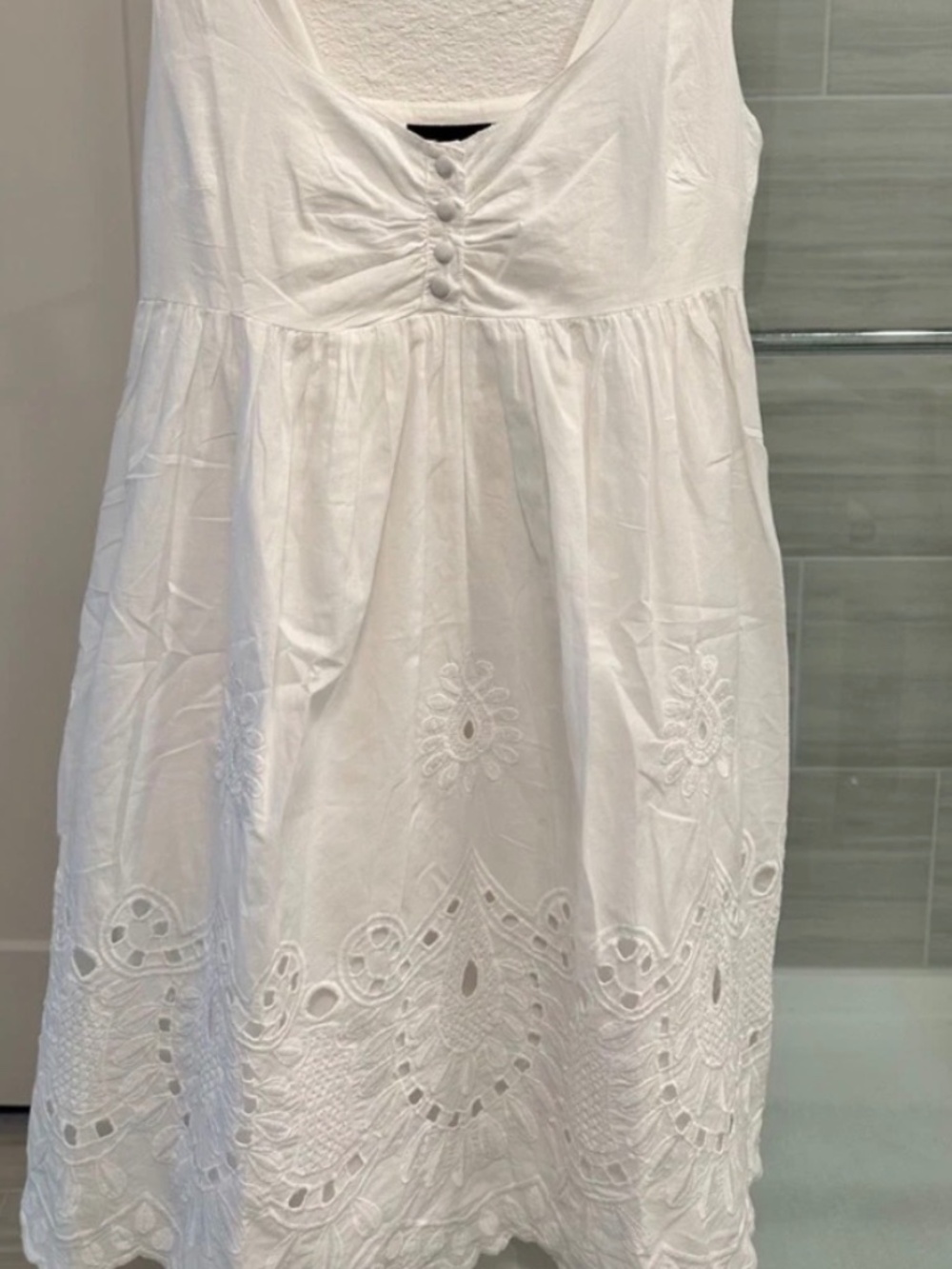 Topshop White Eyelet Dress
